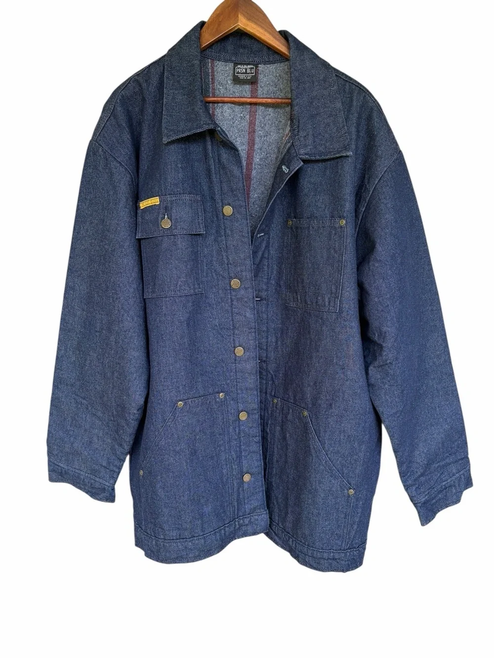 Prison Blues Lined Rigid Dark Blue Denim Yard Coat